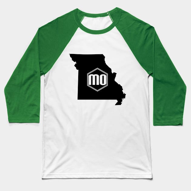Missouri Homer (Black) Baseball T-Shirt by caknuck